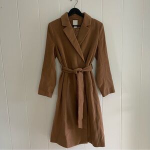 H&M Camel Pea Coat Trench M